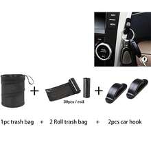 Collapsible Car Trash Can, Hanging Garbage Bag Holder, Portable Trash Bin For Car, Travel, Camping, Car Accessories, Car Interior Accessories - Black - View 10