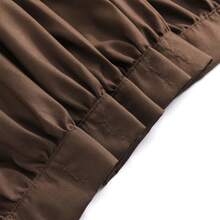 Victorian Ruffle Fabric Shower Curtain, Vintage Handcrafted Bow Tie Bath Curtain For Master Bathroom, Ruched Microfiber Bathroom Curtain With 12 Buttonholes, 72" W X 72" H