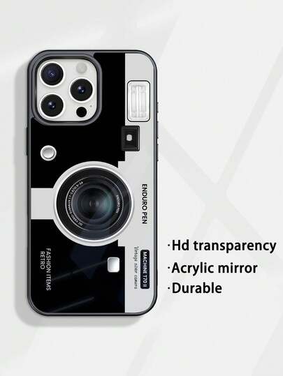 Acrylic Panel Elegant Design Anti-Slip Anti-Drop 2-In-1 Phone Case, Premium Phone Case Compatible With Samsung S Series Galaxy S24 S23 S25, Galaxy A Series, Compatible With IPhone 11 12 13 14 15 16 Pro 16 Pro Max 14 Plus 15 Plus 16 Plus, Apple 17 Series