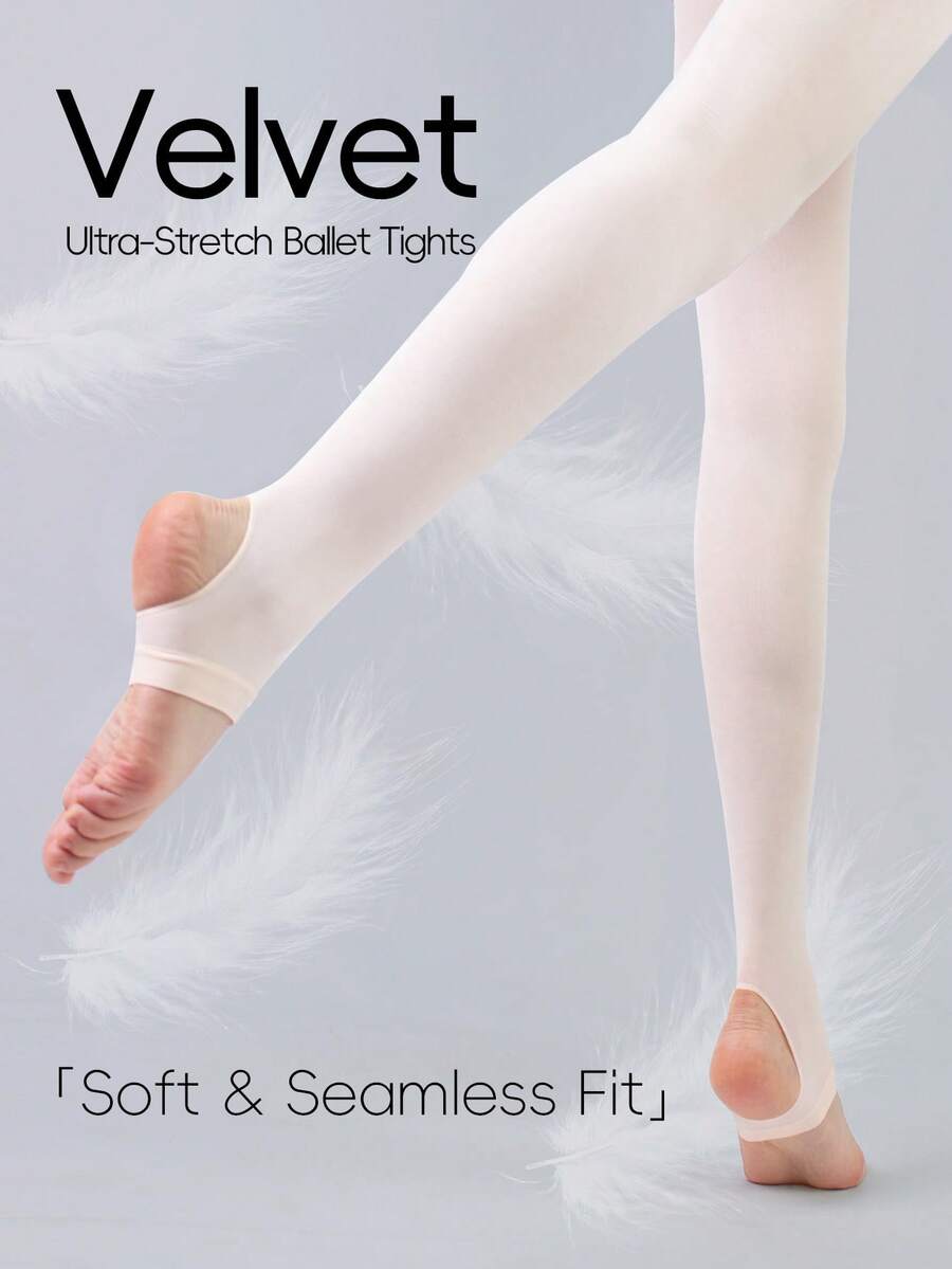 Convertible Ballet Tights With Foot Openings - Soft, Stretchy & Perfect For Dance, Ballet & Point Work