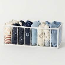 Kit Of 10 Drawer And Closet Organizers, Size S, For Organizing Baby Clothes, Underwear, Jewelry, And Socks - trắng - Xem 1