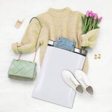 10/20/30/50/100 件白色聚乙烯邮寄袋，用于服装的运输袋，自封运输信封，邮寄信封，邮寄聚乙烯袋，适用于小型企业、精品店 - 彩色 - 查看 3