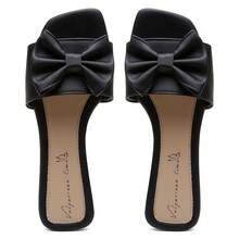 Rasteirinha Feminina Laço Confortavel Versatil Fashion Leve