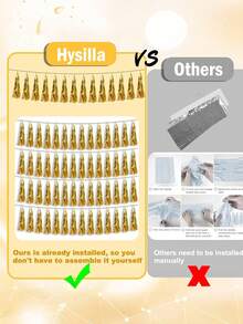 1/2 Set de borlas de metal con lámina de oro, borlas de guirnalda, adecuado para bodas, despedidas de soltero, fiestas temáticas, fiestas de cumpleaños