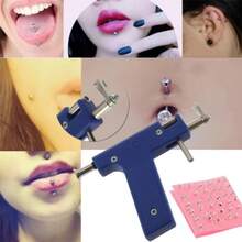 98pcs Professional Ear Piercing Gun Tool Kit,Ear Studs Nose Navel Lips Tongue Piercing Gun Machine Safty Sterile PiercerProfessional Ear Piercing Gun Tool Set Professional Ear Piercing Gun Tool Set 98pcs Ear Studs Steel Ear Nose Navel Body Piercing - Multicolor - View 3