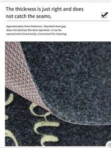 Entrance Door Mat, Dirt And Mud Scraping Mat, Wear-Resistant Door Mat, Garden Door Mat, Dirty Imitation Door Mat, Embroidery Process, Simple Door Mat, Beautiful And Fashionable, TPR Bottom Durable And Practical Floor Mat - Dark Grey - View 8