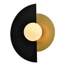 壁灯 室内壁灯 卧室 - 卧室灯 黑金复古壁灯 玻璃和金属 现代设计 E14 圆形楼梯灯 适用于门厅 床 走廊（无灯泡） - 半圓款 - 查看 9