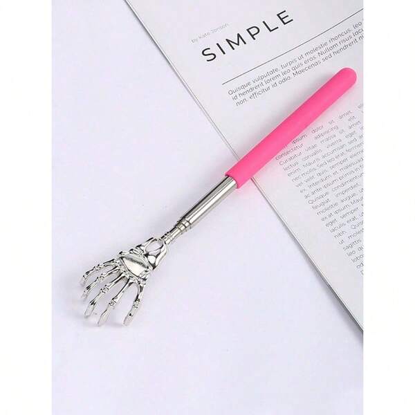 Extendable Back Scratch Tool, Portable Stainless Steel Adjustable Rubber Handle Back Scratch Tool, Perfect For Thanksgiving, Birthday, And Christmas Gifts.