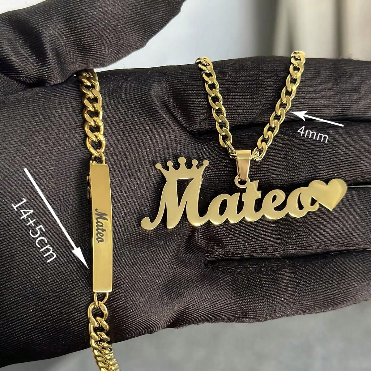 Pieza Nuevo collar personalizado con nombre, colgante de acero inoxidable con nombre de amor, corona, mariposa, corazón, estrella de cinco puntas, ca
