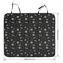 Capa protetora para assento de carro para animais de estimação à prova d'água, protetor para assento traseiro de carro para cães, acessórios de viagem de para cães e gatos, transportadora para animais de estimação, tapete para banco traseiro de carro. (130 cm x 110 cm, preto)