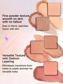 Essence 6-Color Matte Eyeshadow Palette, Fine Powder, Suitable For Women (Bordeaux Red/Modern Aesthetic) - Naked Land - View 5
