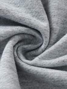 Tween Boy Casual Simple Shark Print Sweatshirt Boys Long Sleeve Sweatshirt Autumn And Winter Student Style - Grey - View 8