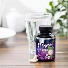 Psyllium Husk Fiber Supplement 1500mg - Vegan Prebiotic, Soluble Fiber For Daily Digestive Health &Amp; Regularity Support, Natural Psyllium Powder Caps, Sugar-Free, Non-GMO &Amp; Gluten-Free - 60 Capsules - Flavor NameA - 查看 7