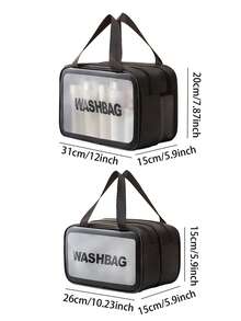 干湿分离双层极具吸引力的旅行便携式收纳袋防水化妆包干湿分离游泳健身包洗漱包用于旅行收纳袋、化妆包、化妆包、度假收纳包、大容量化妆品收纳包化妆盒，用于口红、刷子、护肤品、手机、硬币、小物品，用于家庭、礼物、度假和节日万圣节圣诞节多功能用途、波西米亚风、用于假日海滩、浴室收藏、卧室收藏、大容量 - 黑色 - 查看 13