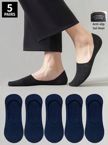 5双男士黑色乐福袜隐形袜低帮透气吸湿排汗袜适合夏季