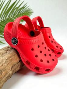 CLOGGS F.W. Sandalias Clogg Tipo zueco con cinta de ajuste al talón para Bebé Cómodas Antideslizantes playa o baño - Rojo - Ver 3