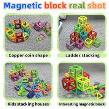 磁性积木玩具适合3 4 5 6 7 8岁以上男孩女孩升级马卡龙城堡积木套装适合幼儿STEM创造力/教育玩具适合3-6岁儿童节日生日礼物 - 彩色 - 查看 6