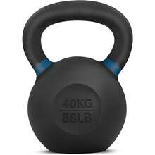 Powder Coated Cast Iron Kettlebell Strength Training Kettlebells Weight Set For Full Body Workout, Home Gym - M - Deep Blue - 40 KG / 88 LB - View 1