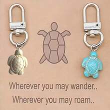 1 Peça Chaveiro em Formato de Tartaruga, Chaveiro de Viagem Artesanal Criativo em Formato de Tartaruga, Acessório Decorativo Chaveiro (Cor Aleatória) Ideias de Presente de Natal Acessórios de Bolsa Cordões com Porta-Identidade Acessórios de Carro Encantos de Bolsa