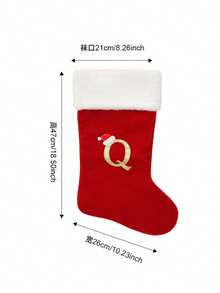 Large Christmas Stocking, Christmas Decoration English Letter Small Pendant, Letter Socks, Cartoon Gift Bag For Children