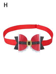 1 件圣诞限量版宠物领结，红色带有圣诞元素，迷你可爱领带适合宠物圣诞节，创意狗狗配饰，手工制作印刷差异属于正常现象，不影响使用 - 紅色 - 查看 15