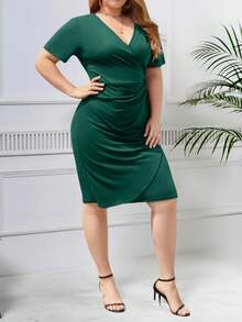 Plus Size Dresses - Green - View 6