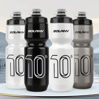 1pc, 750ml/25.36oz, Leak-Proof Mouthpiece Valve, Portable Squeeze Straight Drink, Lightweight , PP5 Plastic, Cycling Sports Water Bottle, Minimalist Sports Style, Black/White/Translucent Three-Color, Streamlined, Grooved Bottle Body, Sealed Water Lock, Drop And Pressure Resistance