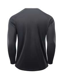 1 Stück Herren Herbst/Winter Sport Sweatshirt, Reflektierende Einfassung, Langarm Lässig Rundhals T-Shirt, Outdoor Fitness Sportbekleidung, Fußball Gittermuster, Polyester Strickstoff - leicht, weich, bequem, zum Schichten geeignet, Gym Training, Outdoor Laufen, Radfahren, Angeln, Basketball und Freizeitbekleidung