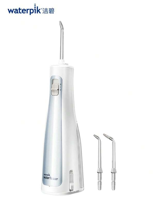 Idropulsore portatile ricaricabile Waterpik Cordless Pulse per denti, gengive, cura dell'apparecchio e viaggi, con 2 punte per il filo interdentale, impermeabile, irrigatore orale portatile senza fili