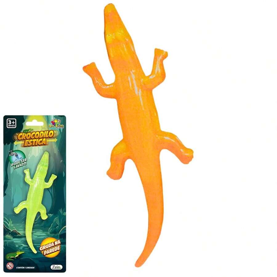 Crocodile Stretch Sticks To The Wall Elastic And Soft New - 橘色 - 查看 1