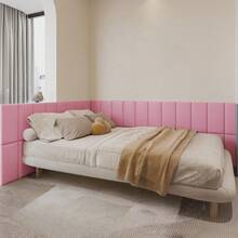 1 件 20x40 厘米即剥即贴床头板、软垫墙板、双人床床头板墙板、卧室/客厅自粘式 3D 墙板 - 彩色 - 查看 10