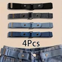 1/2/4 件弹性腰带，可调节无扣腰带适合牛仔裤，隐形弹力腰带，男女通用，纤细腰身 - 无扣舒适设计，可调节且有弹性，完美贴合牛仔裤和裤子 - 增强您的身体轮廓，复古弹性腰带 - 无扣，隐形贴合，男女通用，舒适弹力，通用尺寸 - 彩色 - 查看 28