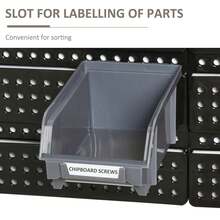 30-Bin Wall-Mounted Storage Rack Organizer With Pegboard For Garages And Workshops – Efficient Tool And Supply Management In Red