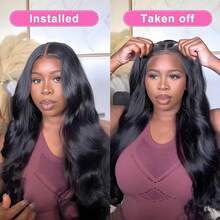 NARNI 34 Inch Wear And Go Glueless Wigs Human Hair 250% Density Pre Plucked Pre Cut 6x4 HD Body Wave Lace Closure Wigs Human Hair For Women 5x5 Glueless Human Hair Wig Wear To Go Natural Black - Natural Black - View 11