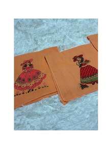 Kit com 24 Panos de Prato Bainha Guardanapo Estampado 0,45cm x 0,75cm 100% Algodão - Multicolorido - Visão 4