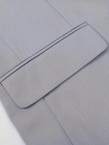 Men's Suits, Men's Business Casual Style, Including Solid-Color Suit Jackets And Trousers. Elegant Men's Suits, Suitable For Work Commuting, Casual Occasions, Weddings, Dances, And Business Venues. - Xám - Xem 10