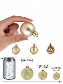 12 Pcs Mini Christmas Balls, Christmas Tree Decoration Hanging Balls, Christmas, New Year, Festival, Wedding Party Decorations,Xmas