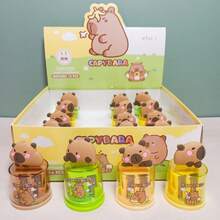 1/2 Peças Apontador de Lápis com Dois Furos em Formato de Capivara, Design com Dois Furos, Adequado para Apontar Lápis Grossos e Finos, Perfeito para Uso em Escritório e Estudo, Pode Servir como Acessório de Mesa, Adiciona um Toque de Diversão à sua Experiência de Aprendizado, Ideal para Presentes de Campus e Lembrancinhas de Festa Durante a Temporada de Volta às Aulas, Perfeito para Presentes de Halloween e Natal