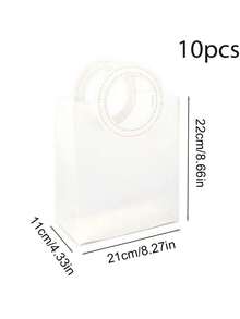 1pc Hand-Held Gift Bag, Frosted Gift Packaging Bag, Hand-Held Shopping Bag, Large-Capacity Gift Bag, Holiday Essentials, Suitable For Parties, Birthdays, Weddings, Festivals, Etc., Is A Perfect Choice For Gift Giving, Holiday Gifts.