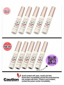 Rikuaild 5支/套 5毫升 白色透明睫毛胶，防水，速干，睫毛嫁接胶水 - 彩色 - 查看 2