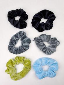 Velvet Hair Scrunchie With Hidden Zipper Pocket, Secret Compartment Elastic Hair Tie For Keys & Cash, Ponytail Holder Accessory - Black - View 17