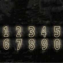 1 Pack LED Neon Light Number Sign, Warm Yellow Single Digit 0-9, USB Powered Wall Hanging Decor Sign With Hook, Dimmable Switch, Suitable For Birthday, Anniversary, Home, Bar, Club, Wedding Gift - Huang Guang - View 1