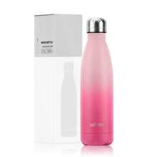 1 件 WATERSY 不锈钢保温水瓶，双层金属真空瓶，保冷 24 小时，保温 12 小时，金属运动水壶 500 毫升，适用于户外、工作、健身房、学校 - 彩色 - 查看 17