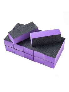 JEARLYU 1 pièce/3 pièces/10 pièces/20 pièces Bloc de polissage pour ongles, grains moyen/fin 100/180 pour finition des ongles en acrylique et vernis gel, kit de polissage professionnel 3 voies pour manucure et pédicure