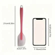 Seamless Silicone Spatula - Soft, Non Stick, Rubber Material, Suitable For Baking And Cake Decoration, Random Color, Food Supply Equipment, Suitable For Kitchen Use/All Baking Enthusiasts - 隨機 - 查看 2