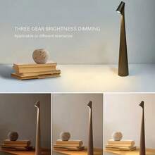 1pc/2pcs Wireless Rechargeable LED Elegant Desk Lamp, 3-Level Adjustable Brightness, Non-Slip Base, Suitable For Dining Room, Living Room, Study Or Bedroom Home Decor - Multicolor - View 7