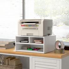 HOMCOM ThreeCompartment Printer Storage Cabinet White - White1 - View 7