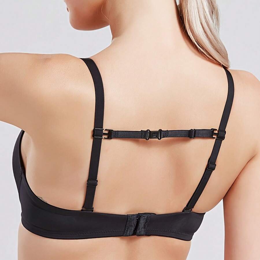 Non-Slip Bra Strap Anti-Slip Device With Adjustable Buckle And Nylon Elastic Material - Length 8.27"/9.84", Width 0.39" - Provides A Secure Fit For Women's Comfort, Gym, And Daily Wear - Black Underwear Accessories (Compatible With Various Straps) - 粉色 - 查看 1