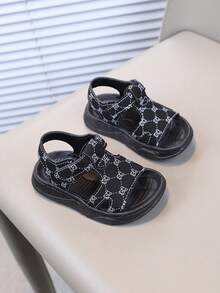 Unisex Baby Sandals, Casual Soft-Sole Toddler Summer Shoes - Black - View 4