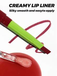 Lip Liner & Lip Oil Combo - Waterproof & Smudge-Proof Lip Liner, Moisturizing Lip Oil, Defines Contours & Nourishes Lips, Matte & Glossy Finish For 3D Lips